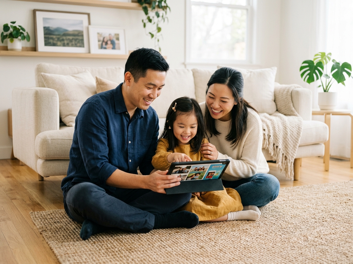 Family enjoying a Daikin Inverter AC